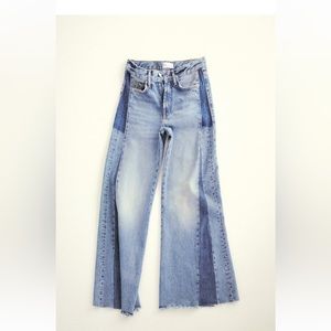 Zara wide leg TRF patchwork jeans